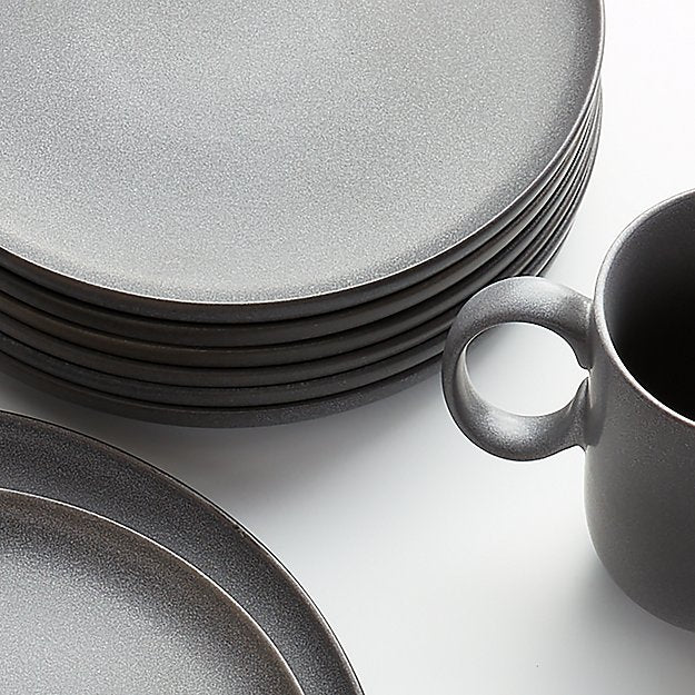 Wren Grey Dinner Plates, Set of 8 - MRD
