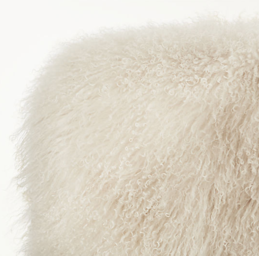 Bozzi Mongolian Sheepskin Ottoman
