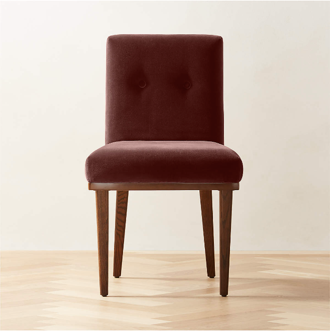Axel Tufted Wine Velvet Dining Chair - MRD
