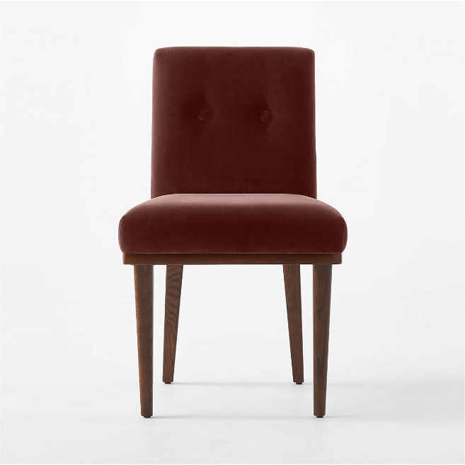 Axel Tufted Wine Velvet Dining Chair - MRD