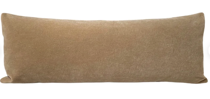 Tan Camel Mohair Lumbar Pillow Cover