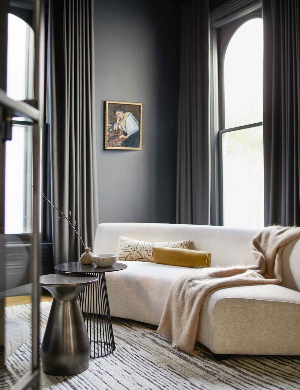 Aimee Mohair Throw, Blush